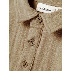 Lil' Atelier Skjorte SS Dawson Loose Taos Taupe