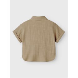 Lil' Atelier Skjorte SS Dawson Loose Taos Taupe