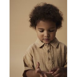 Lil' Atelier Skjorte SS Dawson Loose Taos Taupe