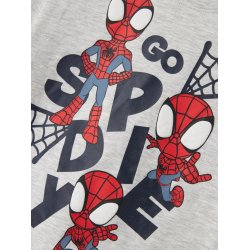 Name It T-shirt SS Main Spidey Light Grey Melange