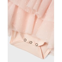Lil' Atelier Kjolebody SS Frilla Loose Tulle Dress Peach Blush