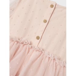 Lil' Atelier Kjole Frilla SS Tulle Loose Peach Blush