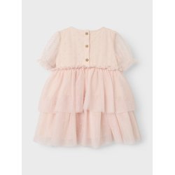 Lil' Atelier Kjole Frilla SS Tulle Loose Peach Blush