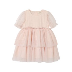 Lil' Atelier Kjole Frilla SS Tulle Loose Peach Blush