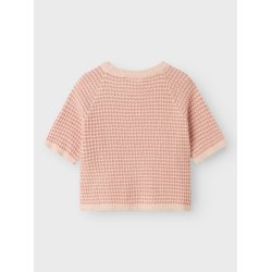 Lil' Atelier Bluse Strik 3/4 Halma Loose Masty Rose