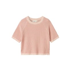 Lil' Atelier Bluse Strik 3/4 Halma Loose Masty Rose