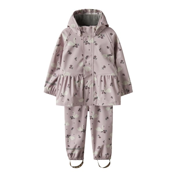 Name It Regns�t Mini Dry10 Rain Set AOP Keepsake Lilac