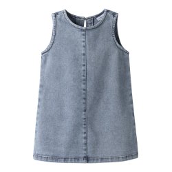 Name It Kjole Mini SL Amelia Medium Blue Denim
