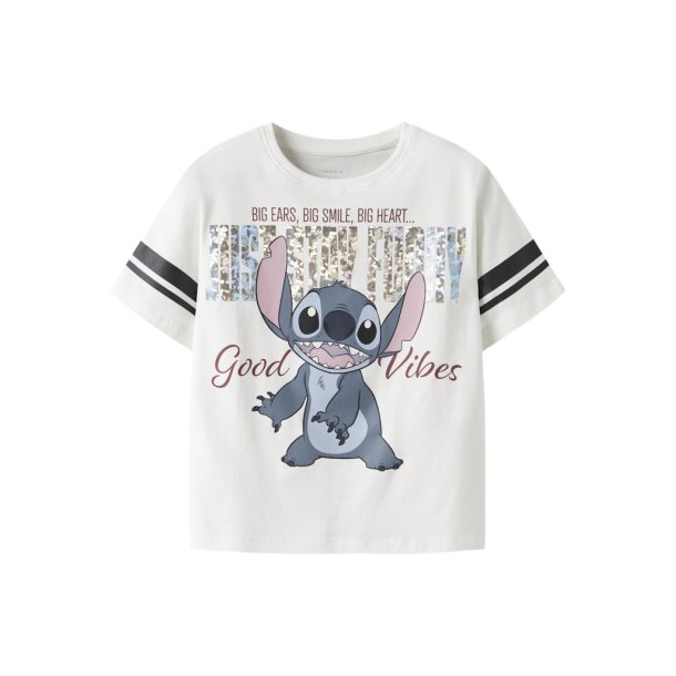 Name It T-shirt Kids SS Dymi Stitch Cloud Dancer