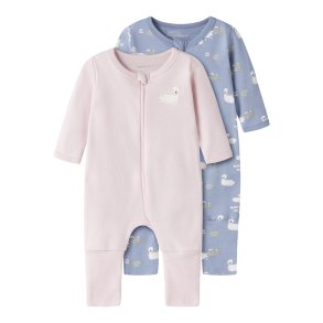 Name It Natdragt Baby 2-pak Zip Swan Endless Sky