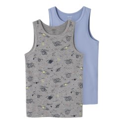 Name It Undertr�jer Kids 2-pak Tank Top Grey Space Melange