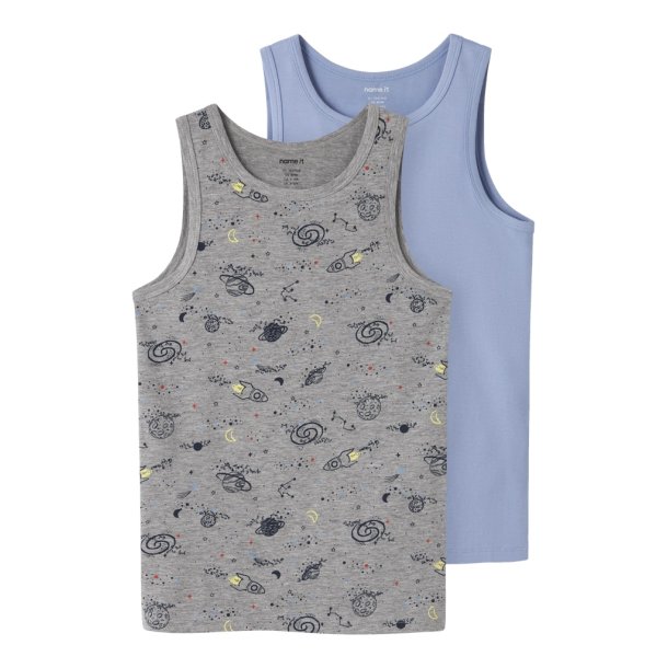 Name It Undertr�jer Kids 2-pak Tank Top Grey Space Melange