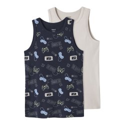 Name It Undertr�jer Kids 2-pak Tank Top Gamer Navy Blazer