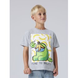 Name It T-shirt Kids SS Madin Amongus Grey Melange
