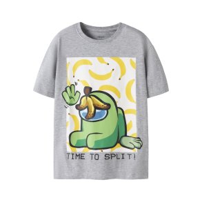 Name It T-shirt Kids SS Madin Amongus Grey Melange
