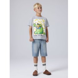 Name It T-shirt Kids SS Madin Amongus Grey Melange