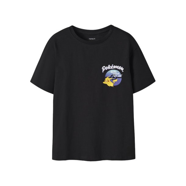Name It T-shirt Kids SS Math Pokemon Balck