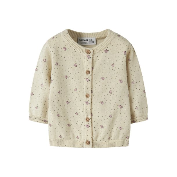 Name It Cardigan Baby LS Strik Hide Almond Milk