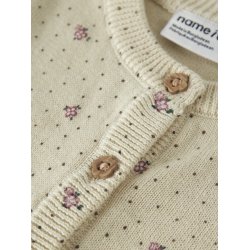 Name It Cardigan Baby LS Strik Hide Almond Milk