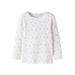 Name It Bluse Mini LS Cherry Slim Cloud Dancer