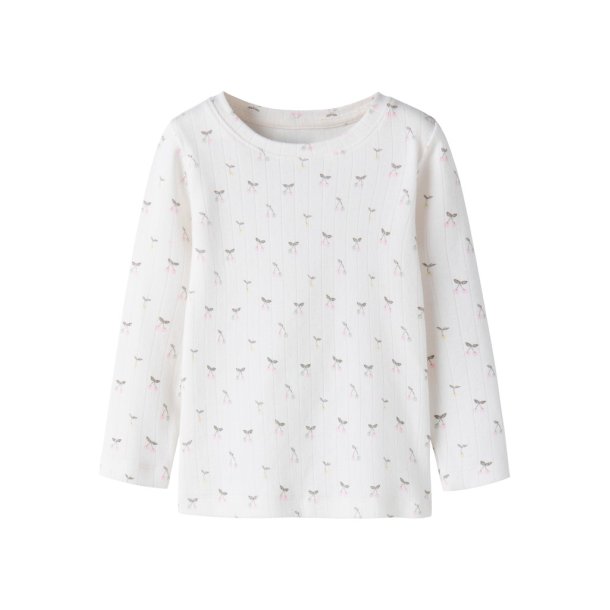 Name It Bluse Mini LS Cherry Slim Cloud Dancer