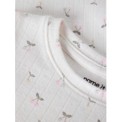 Name It Bluse Mini LS Cherry Slim Cloud Dancer