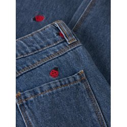 Name It Jeans Bella Mom Emb Ladybug Medium Blue Denim
