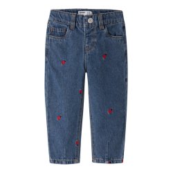 Name It Jeans Bella Mom Emb Ladybug Medium Blue Denim