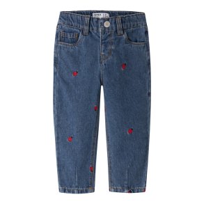 Name It Jeans Bella Mom Emb Ladybug Medium Blue Denim