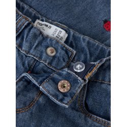 Name It Jeans Bella Mom Emb Ladybug Medium Blue Denim