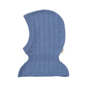 Copenhagen Colors Elefanthue Uld Rib Strik Balaclava Blue