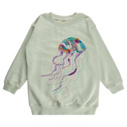 Soft Gallery Sweatshirt Garly Jellyfish Emb Pale Aqua