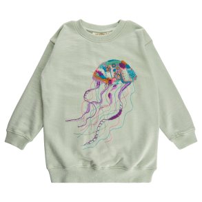 Soft Gallery Sweatshirt Garly Jellyfish Emb Pale Aqua