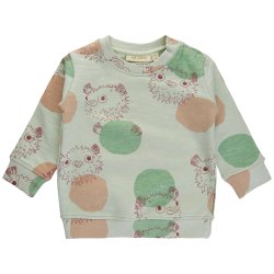 Soft Gallery Sweatshirt Buzz Puffer AOP Pale Aqua