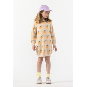 The New Kjole Strik LS Faqeach Jaquard White Swan