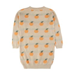 The New Kjole Strik LS Faqeach Jaquard White Swan