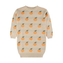 The New Kjole Strik LS Faqeach Jaquard White Swan