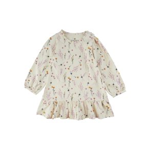 The New Kjole Bloom AOP White Swan