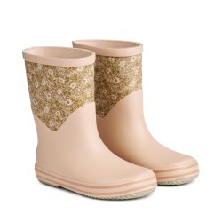Wheat Footwear Gummist�vler Juno Pale Lilac Flowers