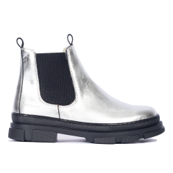 Angulus Chelsea Stvle med Elastik og Uldfoer Silver/Black 