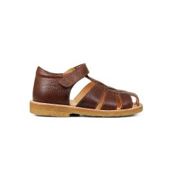 Angulus Sandal Lukket Justerbar Velcro Cognac