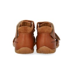Angulus Sandal Begynder Dobbelt Velcro Cognac