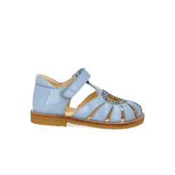Angulus Sandal Hjertesandal med glitter Sky Blue