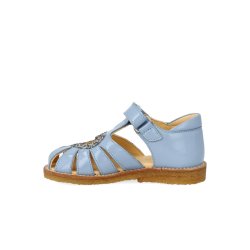Angulus Sandal Hjertesandal med glitter Sky Blue