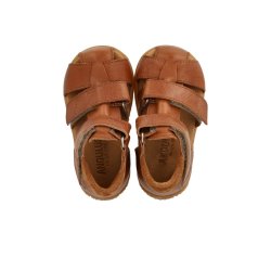 Angulus Sandal Begynder Dobbelt Velcro Cognac