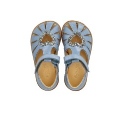 Angulus Sandal Hjertesandal med glitter Sky Blue