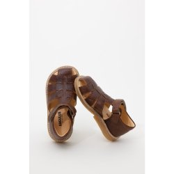 Angulus Sandal Lukket Justerbar Velcro Cognac