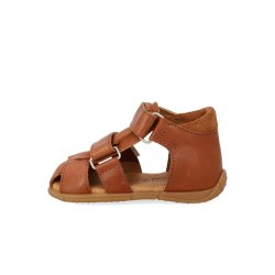 Angulus Sandal Begynder Dobbelt Velcro Cognac